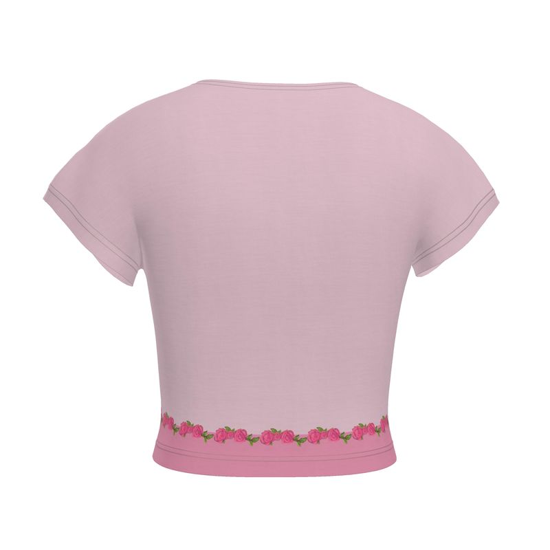 + VIVE MARIA + Pink Holy Mary Crop Shirt