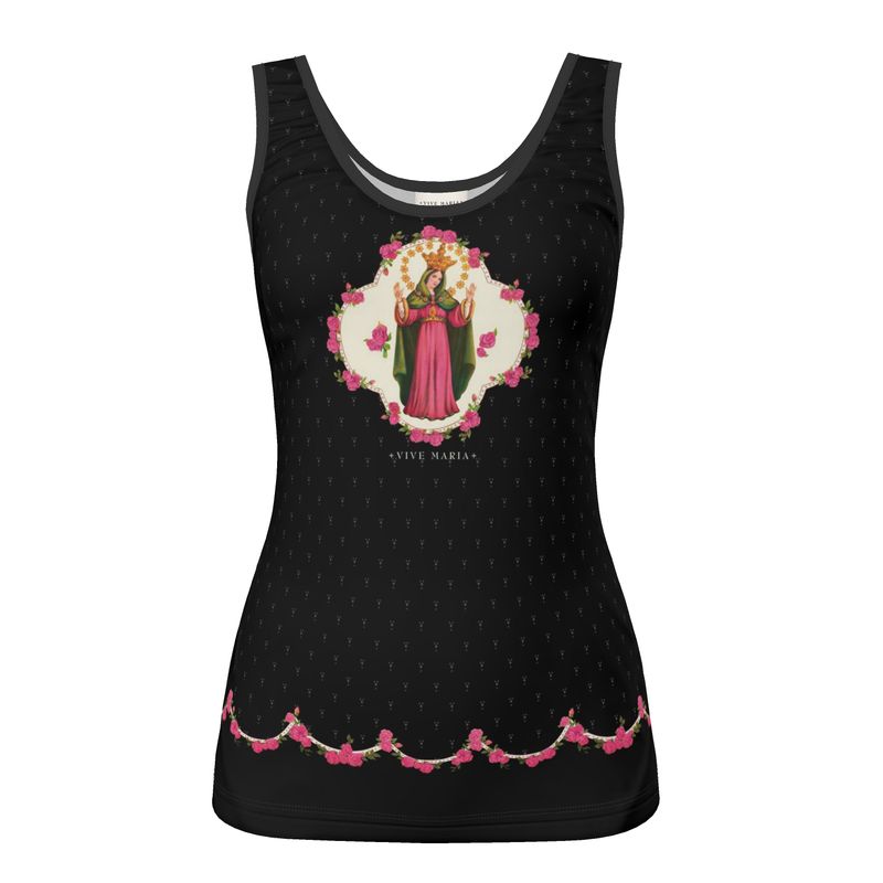 + VIVE MARIA + Holy Mary black tank