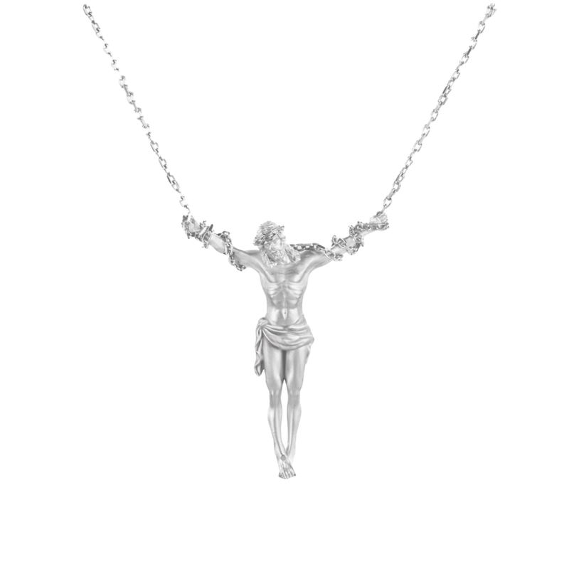 Jesus Pendant Solid Silver