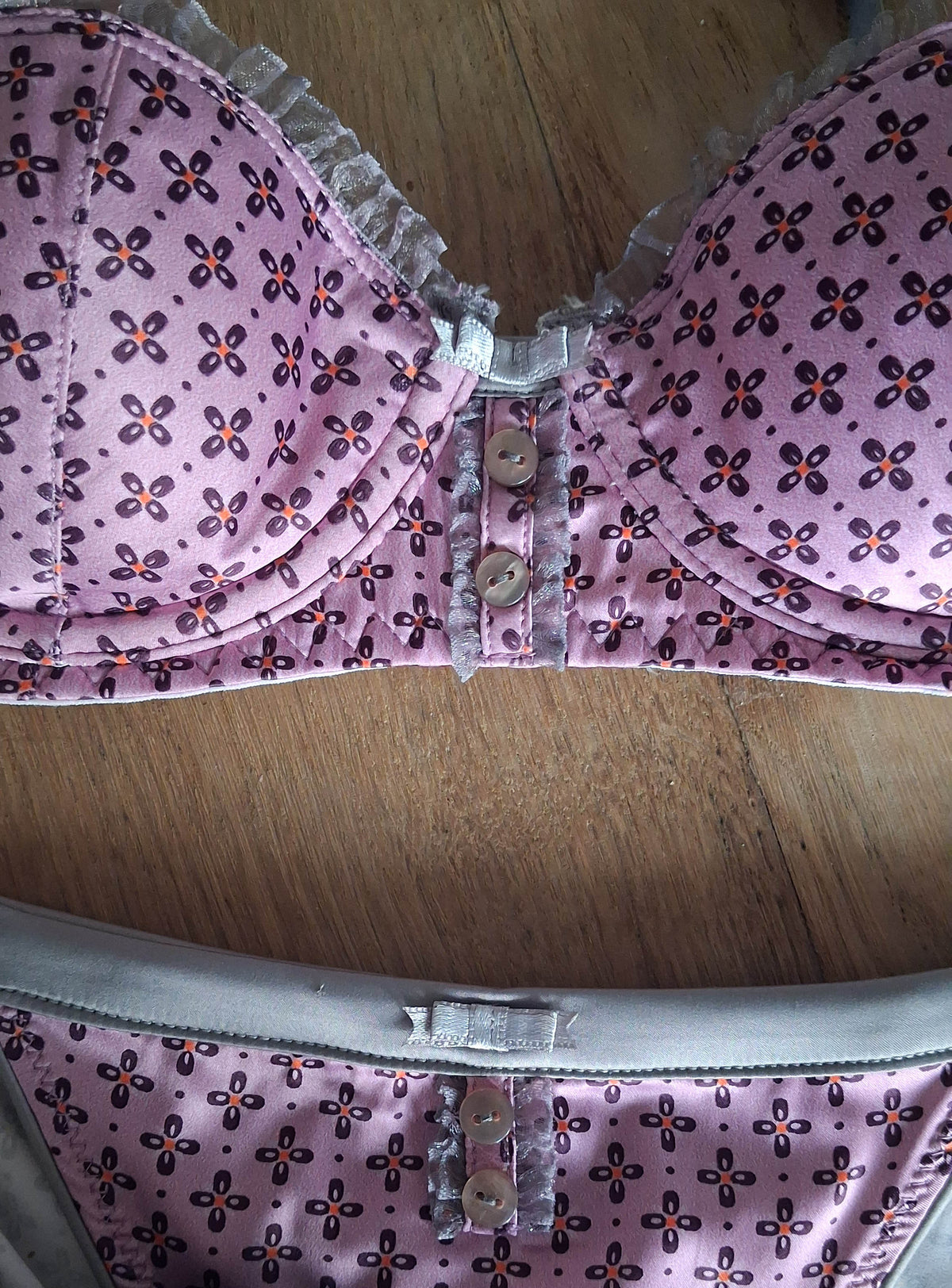 Candy Pink BH Set + panty 75 A One of One