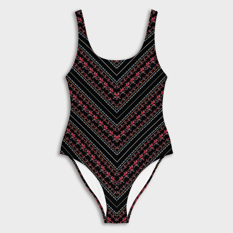 Flower Stripes swimsuit
