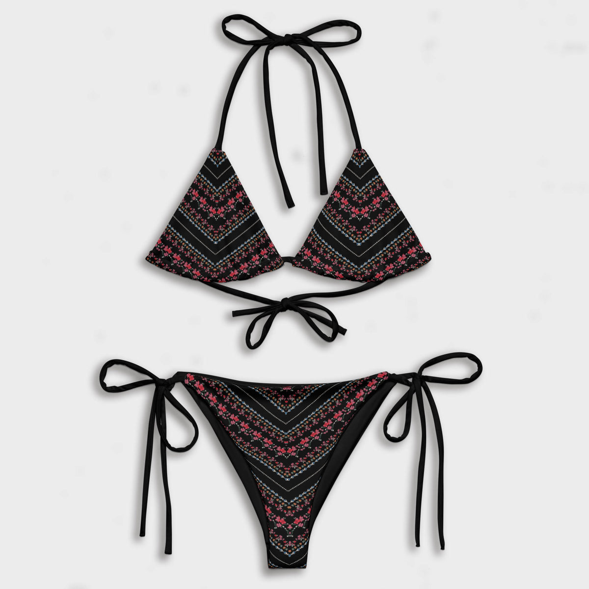 Flower Stripes Bikini