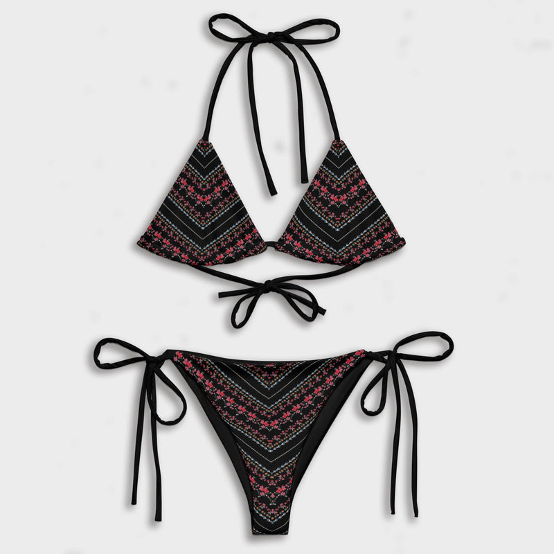 Flower Stripes Bikini