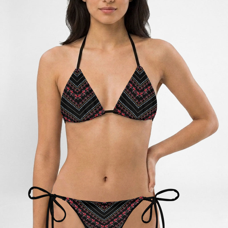 Flower Stripes Bikini