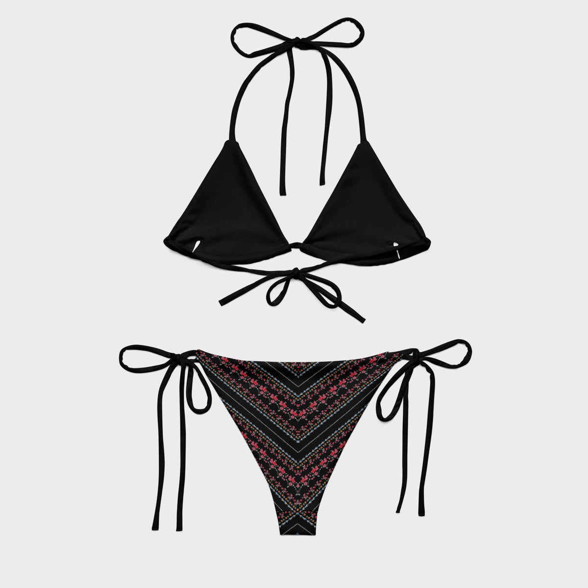 Flower Stripes Bikini