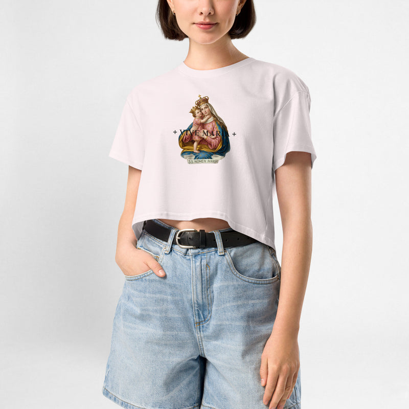 Holy Maria crop shirt orchid