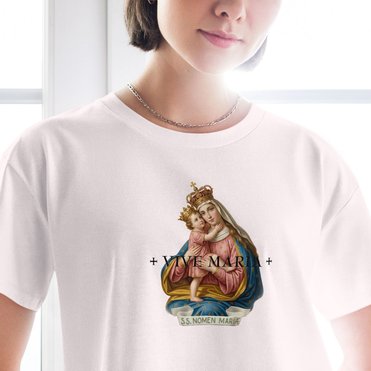 Holy Maria crop shirt orchid