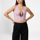 Holy Mary crop top pink