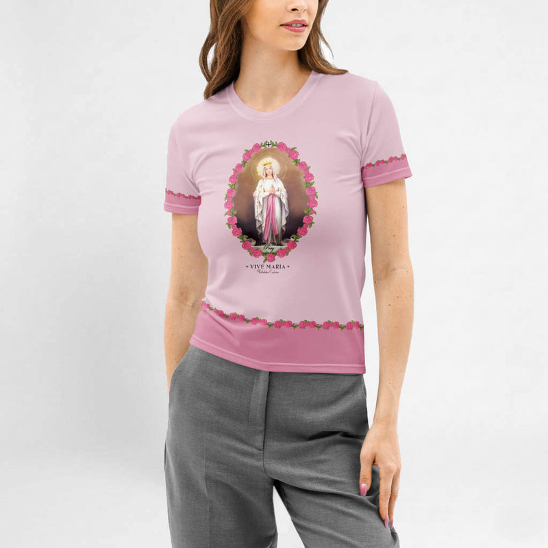 Holy Mary shirt pink