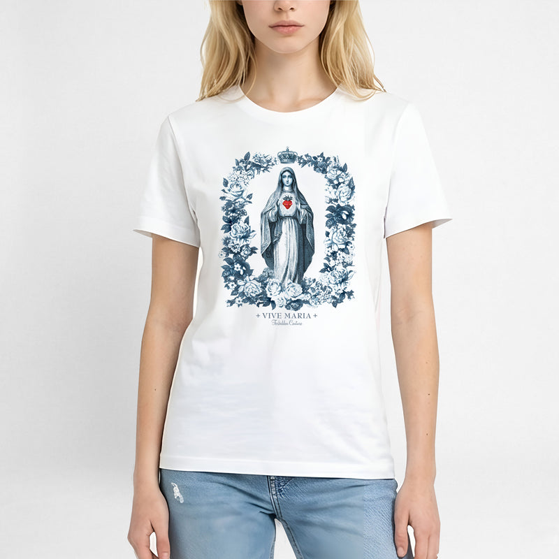 Flower Mary Blue Shirt