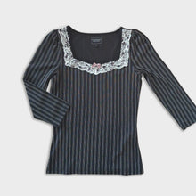 Romantic Pinstripe Shirt Ome of One Size S