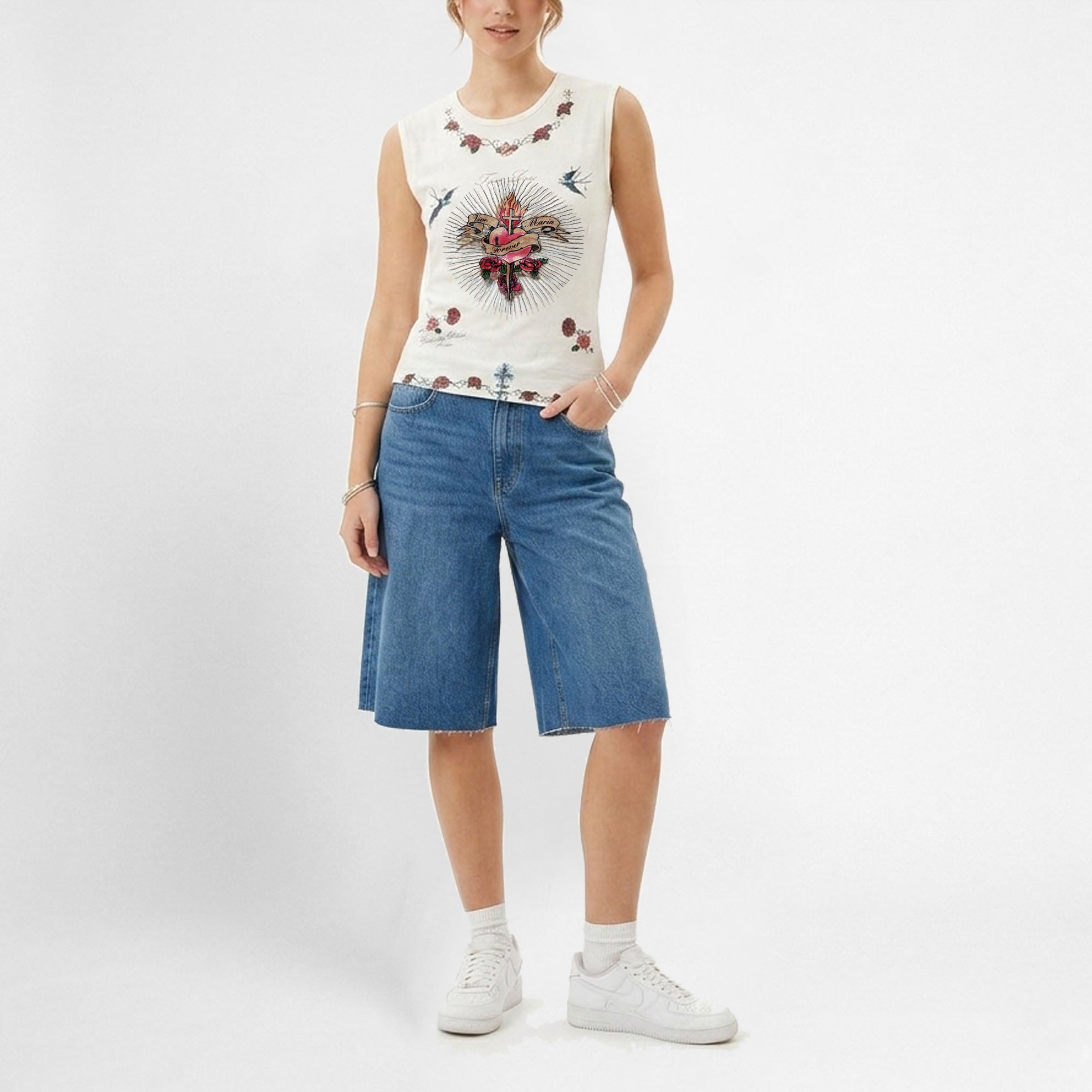 Tattoo Mesh Top 1 of 1 size S/M