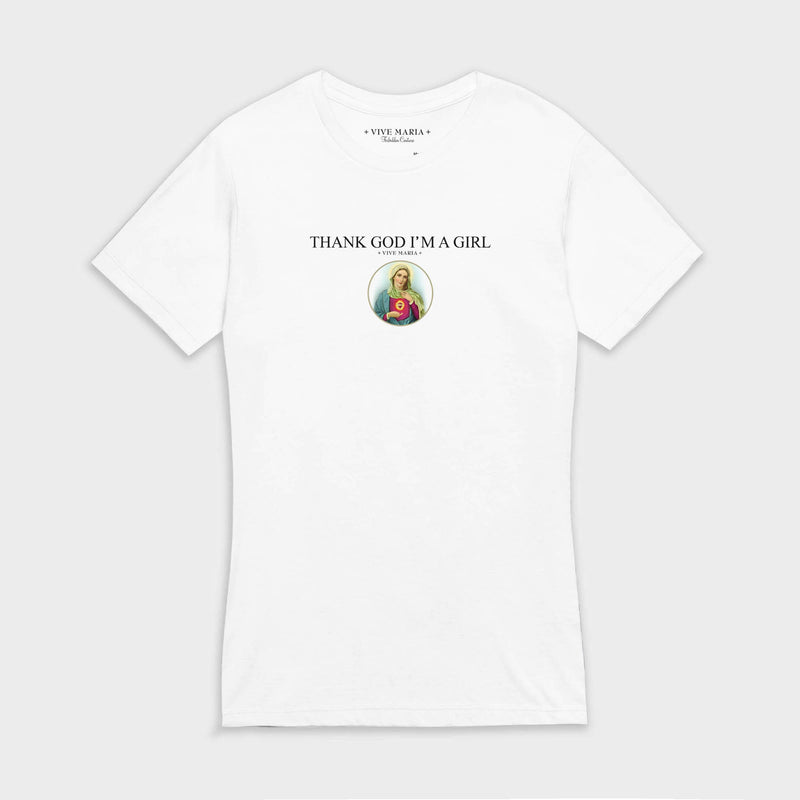 Thank God Girl basic shirt white
