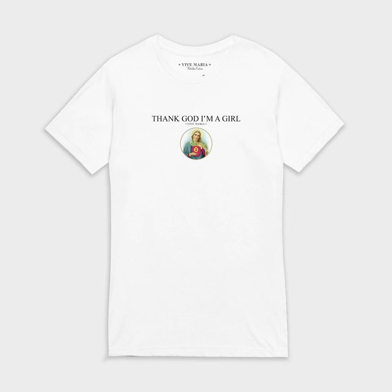 Thank God Girl basic shirt white