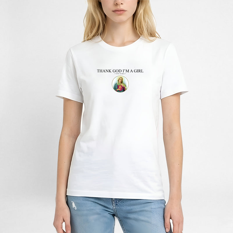 Thank God Girl basic shirt white