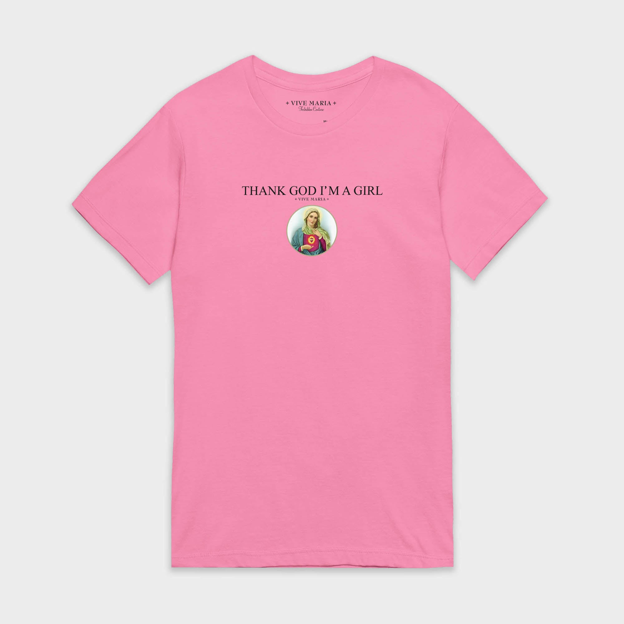 Thank God Girl basic shirt pink
