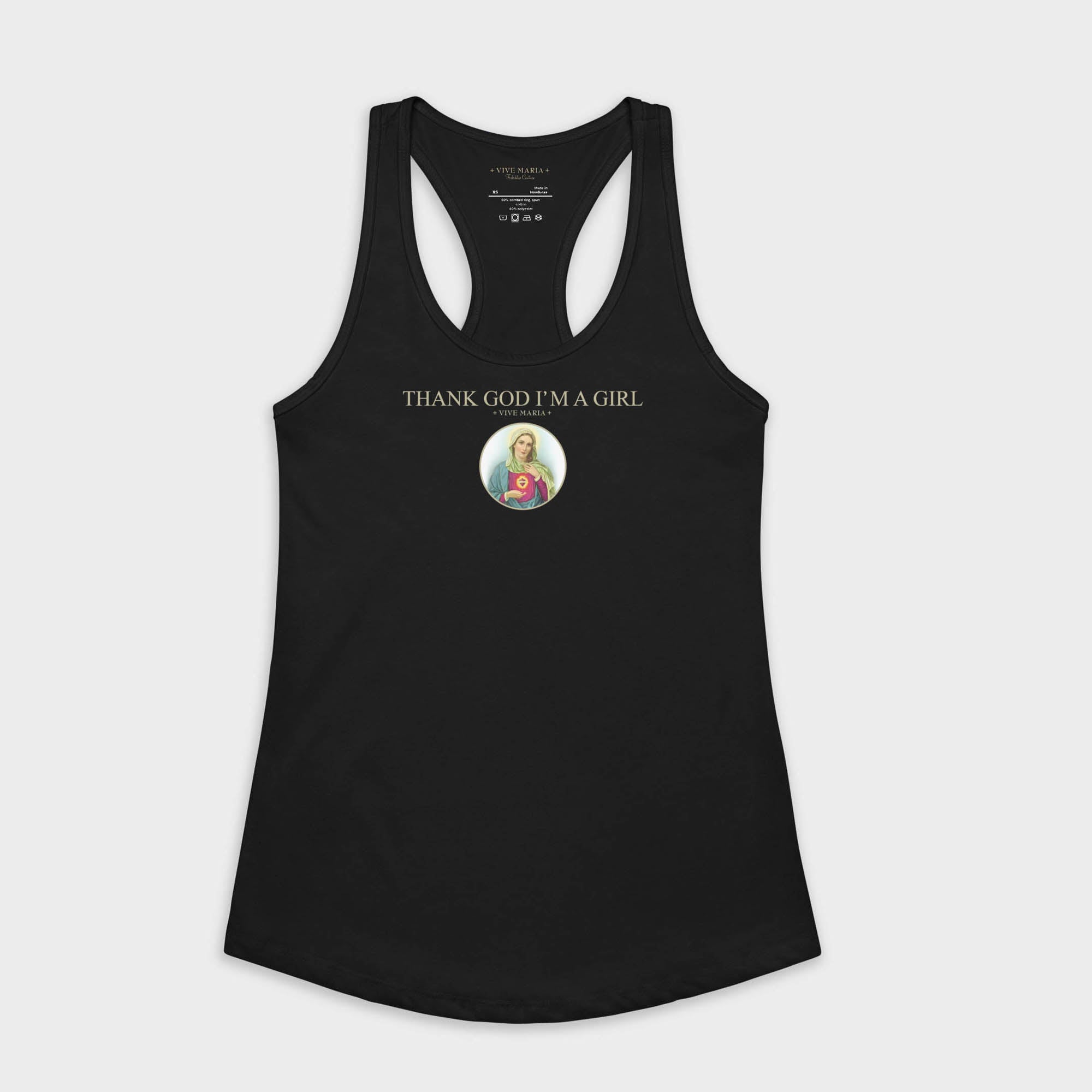 Thank God Girl Tank top black