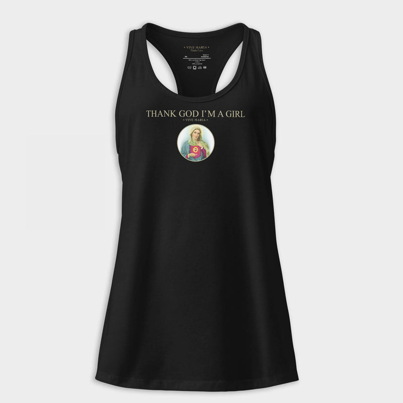 Thank God Girl Tank top black