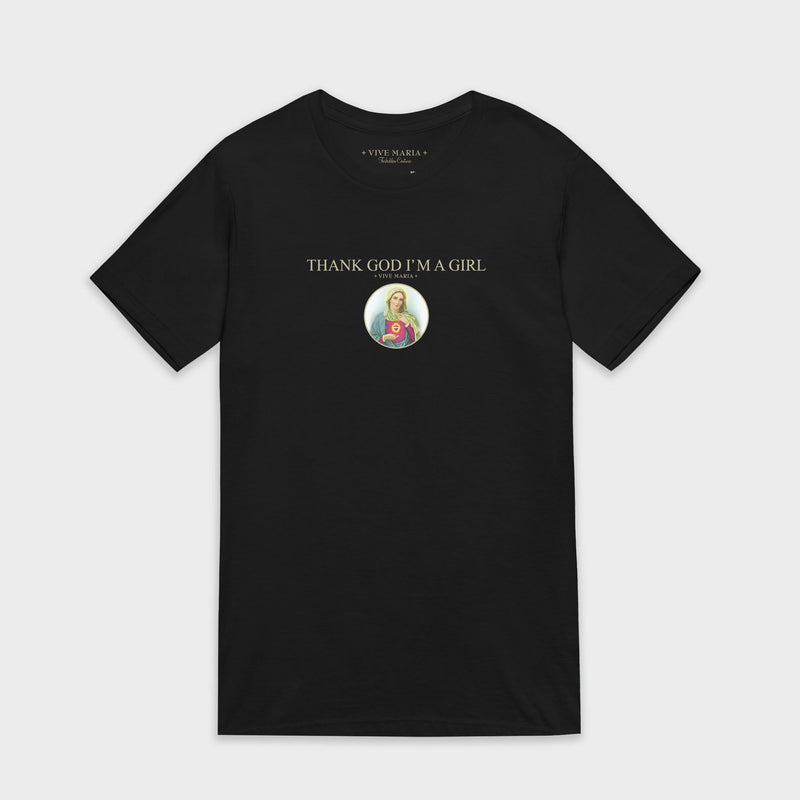 Thank God Girl basic shirt black