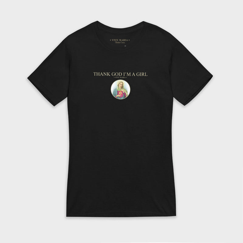 Thank God Girl basic shirt black