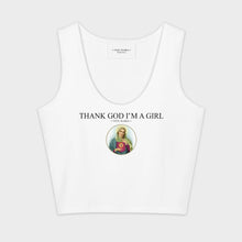 Thank God Girl crop top white