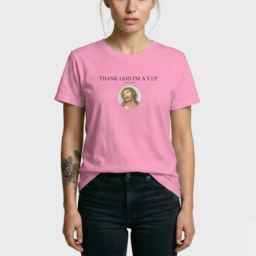 Thank God VIP basic shirt pink