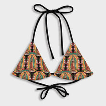 Tiny Virgen de Guadalupe string bikini top