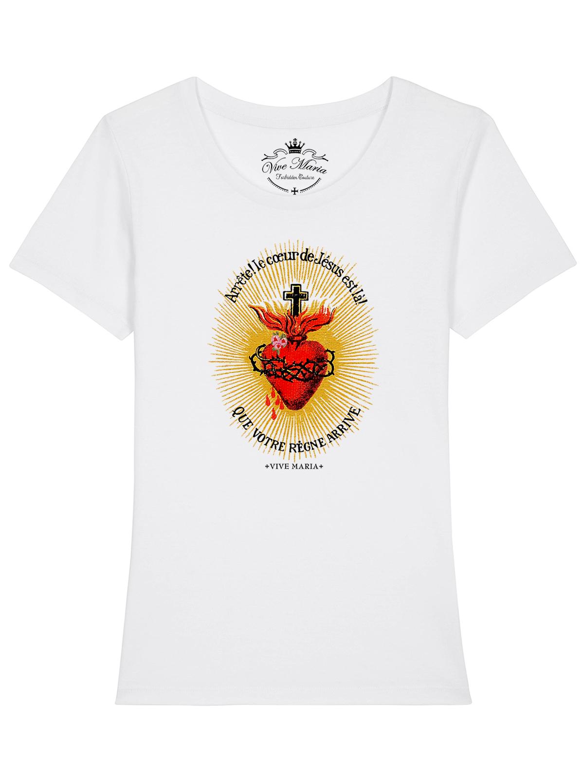 Vive Maria Burning Heart Damen T-Shirt weiss