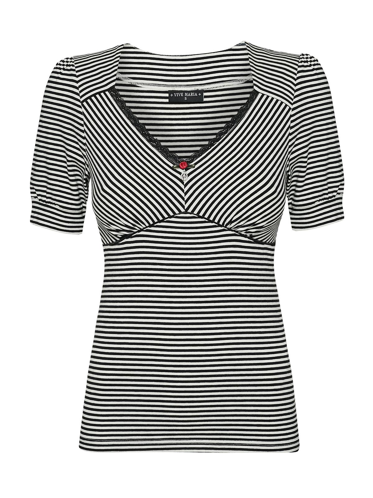 Vive Maria Classic Ahoi Damen T-Shirt schwarz/weiß