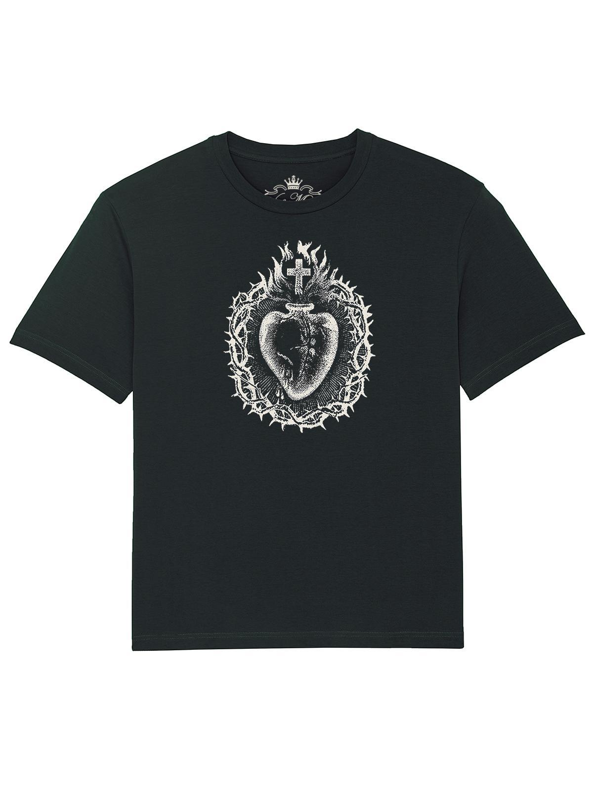 Vive Maria Holy Heart T-Shirt Herren T-Shirt schwarz