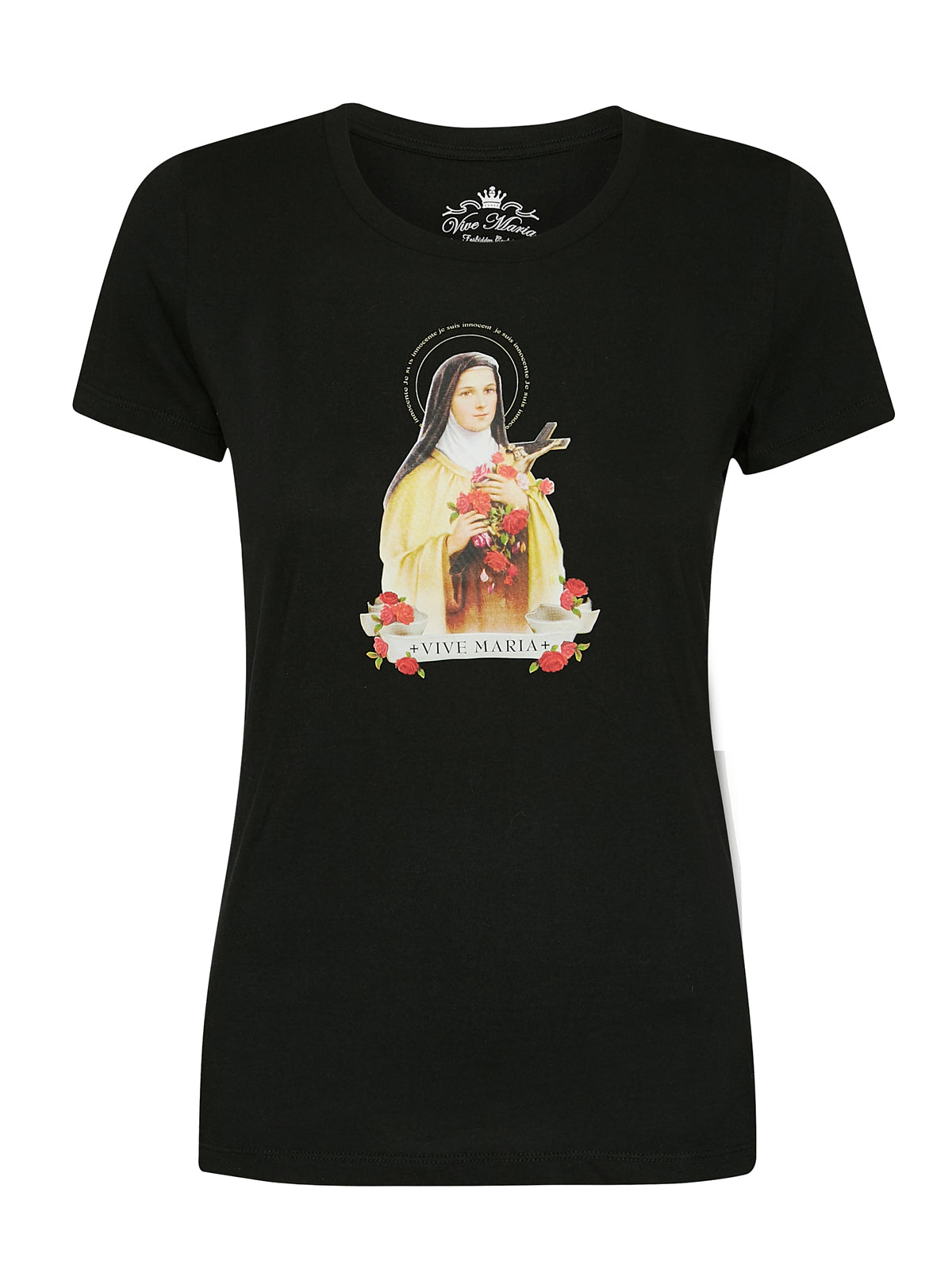 Vive Maria Holy Therese Damen T-Shirt schwarz