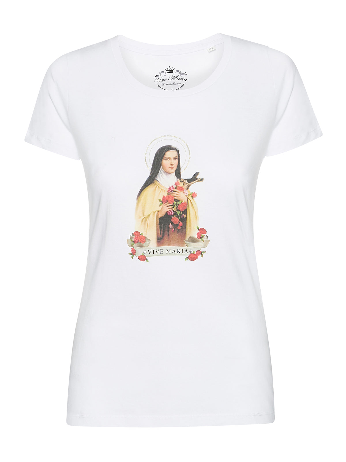 Vive Maria Holy Therese Damen T-Shirt weiss