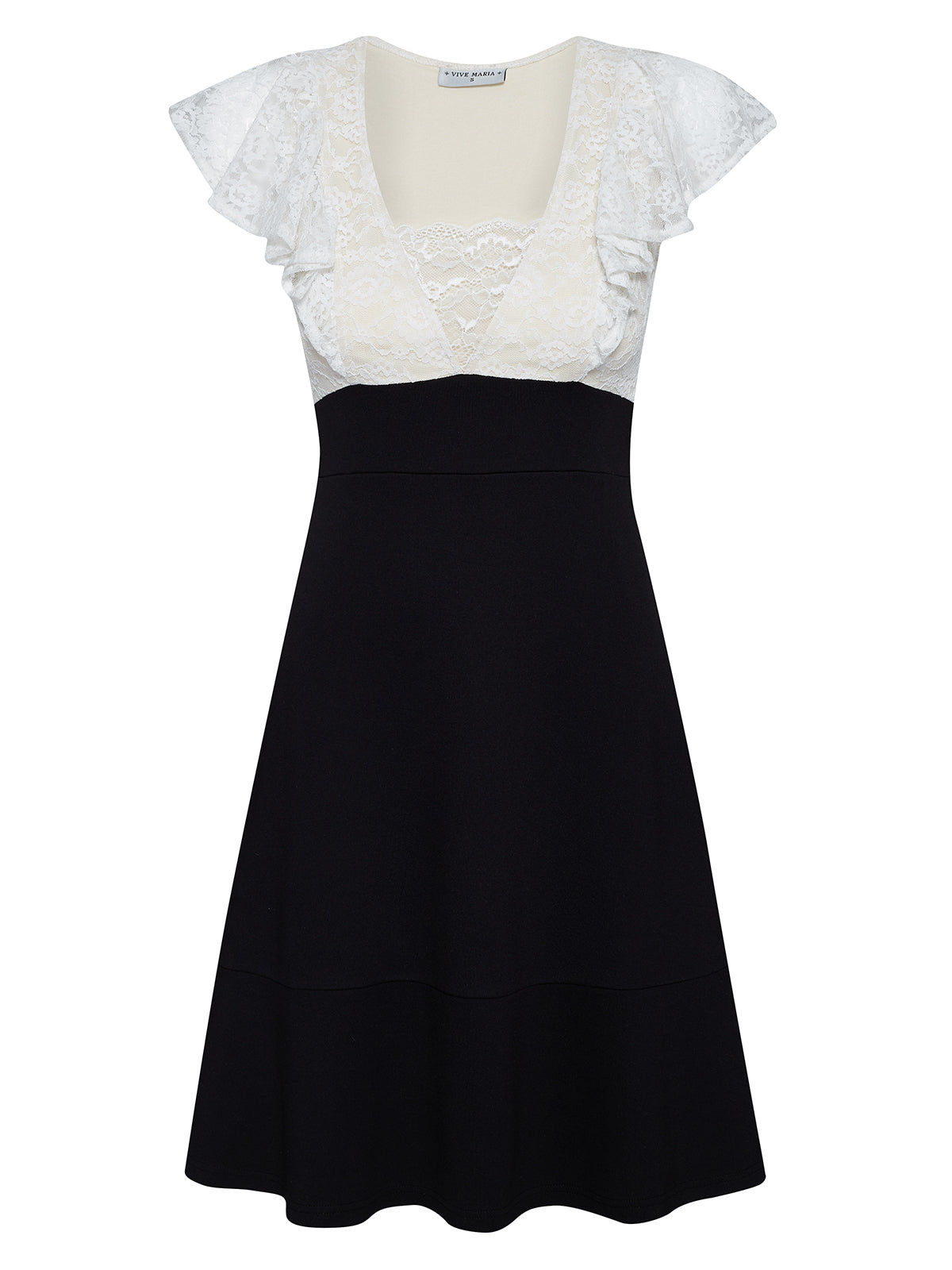 Vive Maria Lovely Party Damen A-Linien-Kleid creme allover/schwarz
