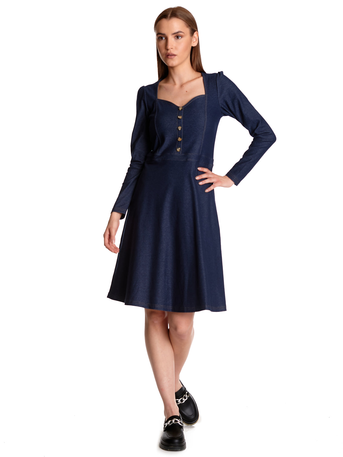 Vive Maria Nevada Girl Denim Damen A-Linien-Kleid blau