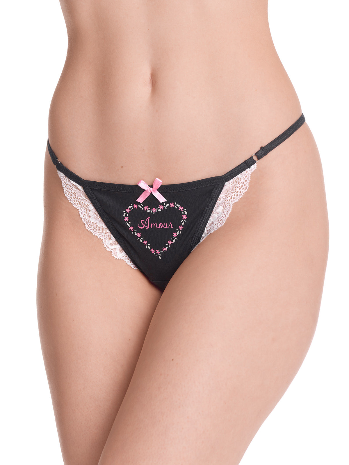 Vive Maria Princess Love Damen Stringtanga-Set creme/schwarz
