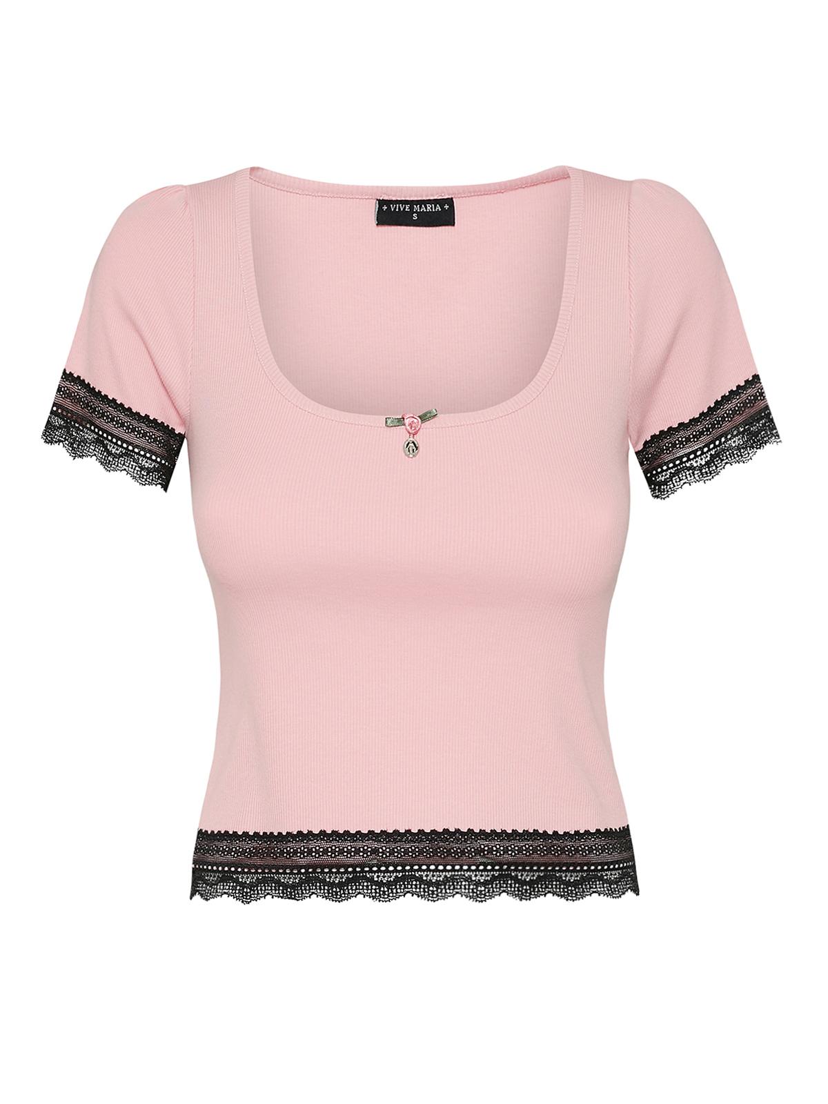 Vive Maria Sweet Cropped Shirt Damen T-Shirt rosa