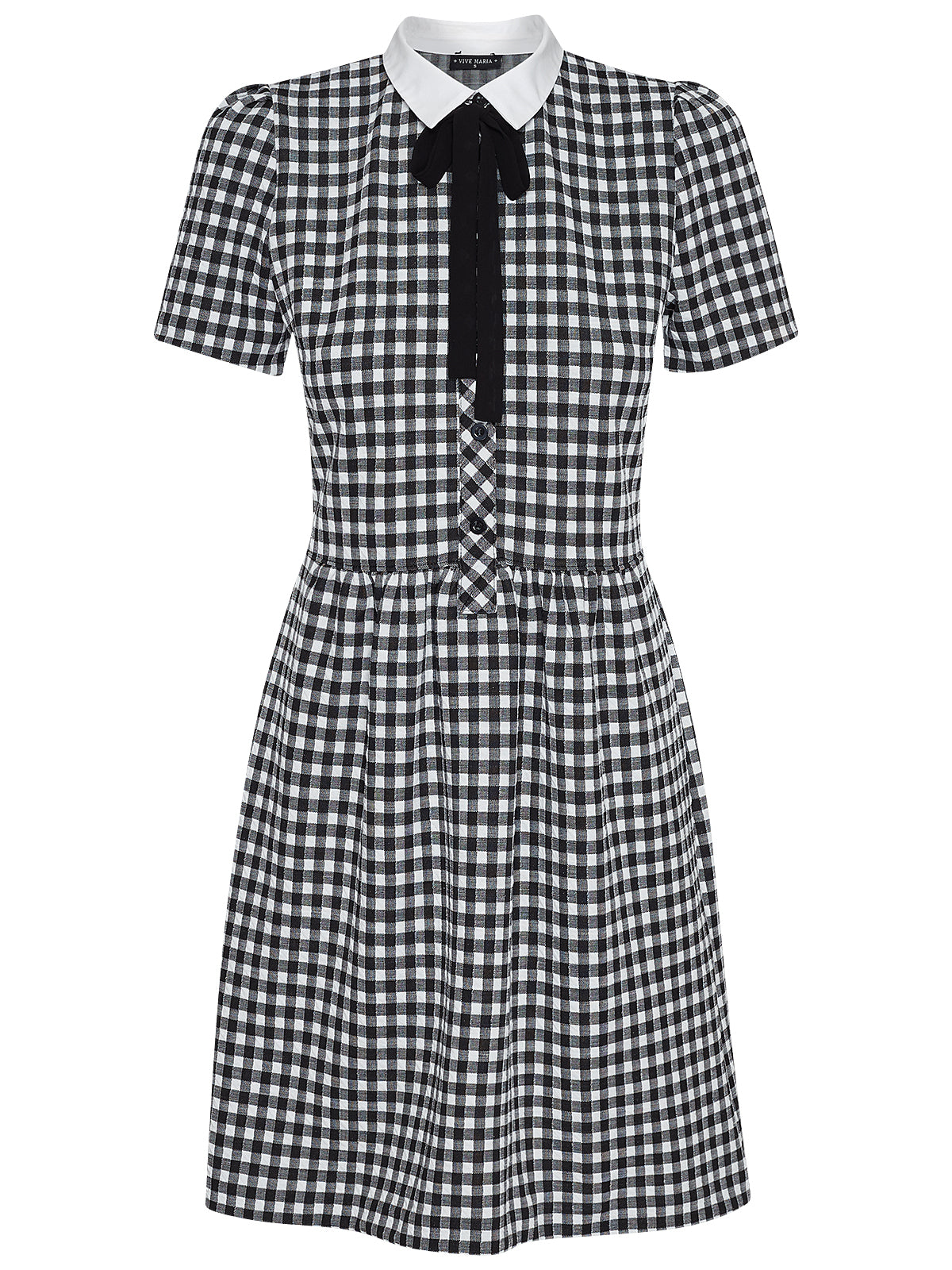 Vive Maria Sweet Vichy Damen Blusenkleid schwarz/creme