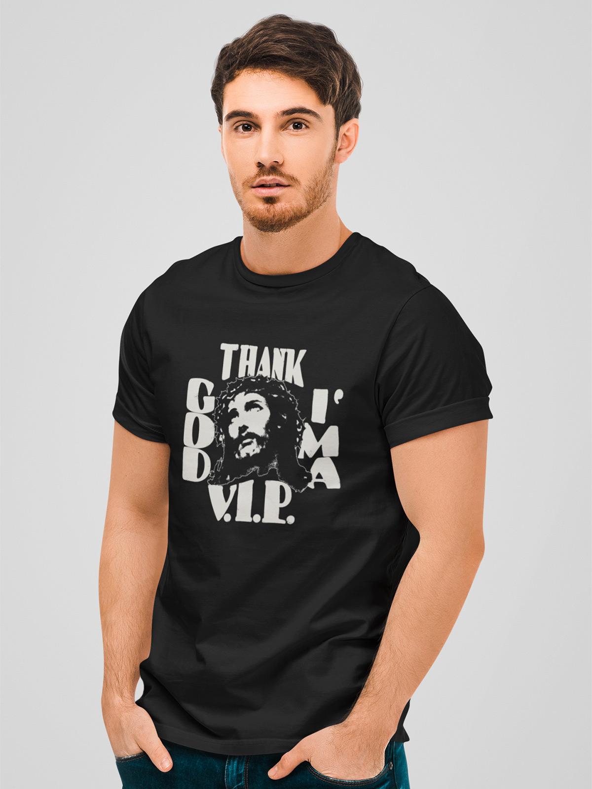 Vive Maria Thank God Herren T-Shirt schwarz