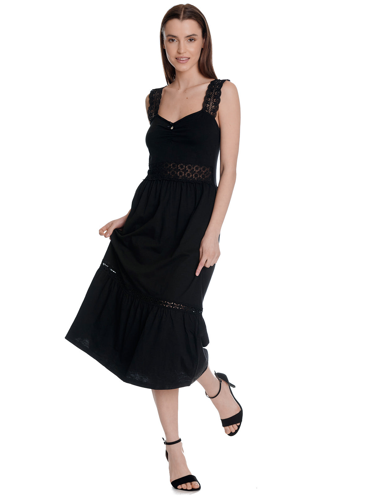 Vive Maria Weekend Summer Damen Trägerkleid schwarz